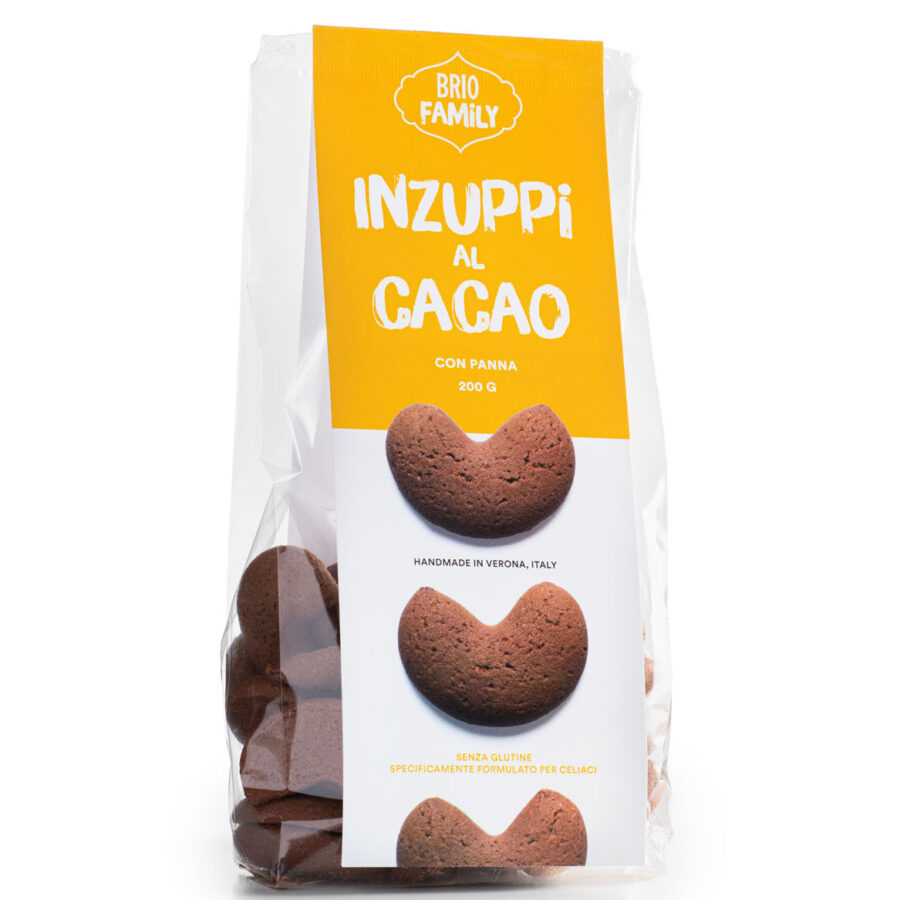 biscotti senza glutine inzuppi al cacao